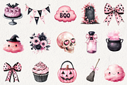 Sweet Halloween Clipart, an Illustration by NadiaTheronArt (Thumbnail 3 of 5)