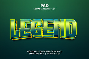 Legend 3d Editable Text Effect Style