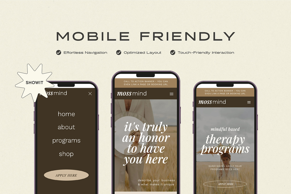 Showit Wellness Website Template, a Squarespace Template by SoulfulTemplateShop (Photo 3 of 7)