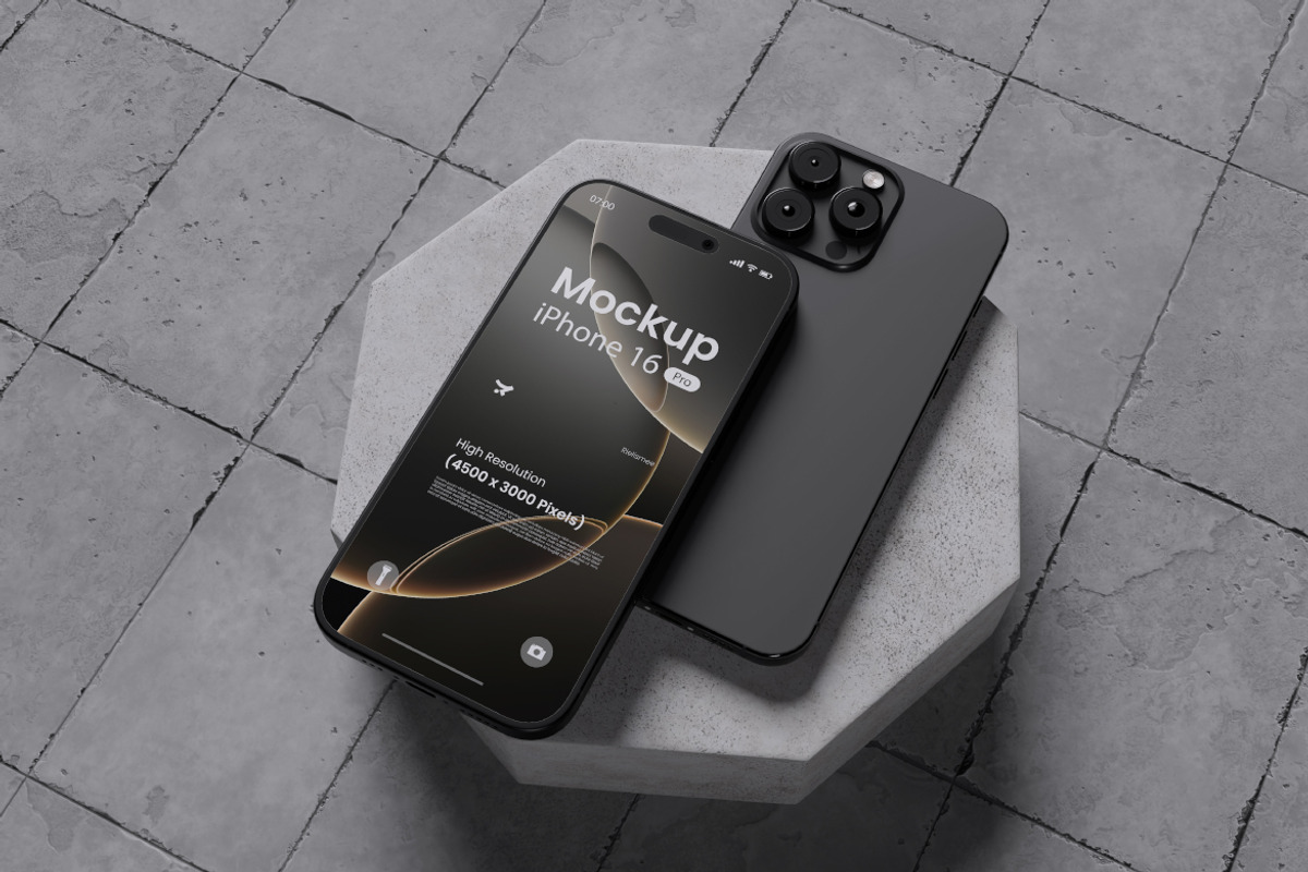 iPhone 16 Pro Mockup Bundle Set, an iPhone Mockup by Rielismee (Photo 4 of 5)