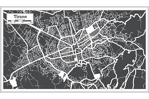 Tirana Albania City Map