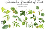 Watercolor Branches of Trees, an Illustration by cat_arch_angel (Thumbnail 2 of 5)