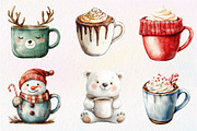 Christmas Coffee Sublimation Clipart, an Illustration by Dream Creation (Thumbnail 4 of 6)