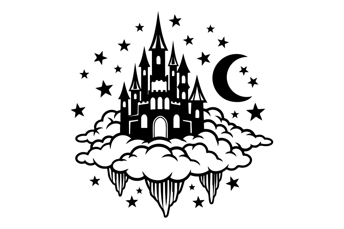 Fantasy Castle Cloud Moon Bundle, an Object Illustration by Gaye Art (Photo 23 of 30)