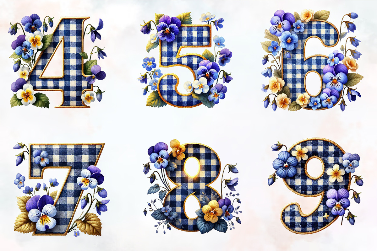 Gingham check Alphabet spring, an Illustration by RobertsArt (Photo 7 of 7)