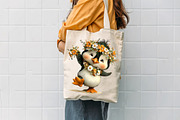 Whimsical Summer Penguin Clipart PNG, an Illustration by CreationArt (Thumbnail 2 of 7)