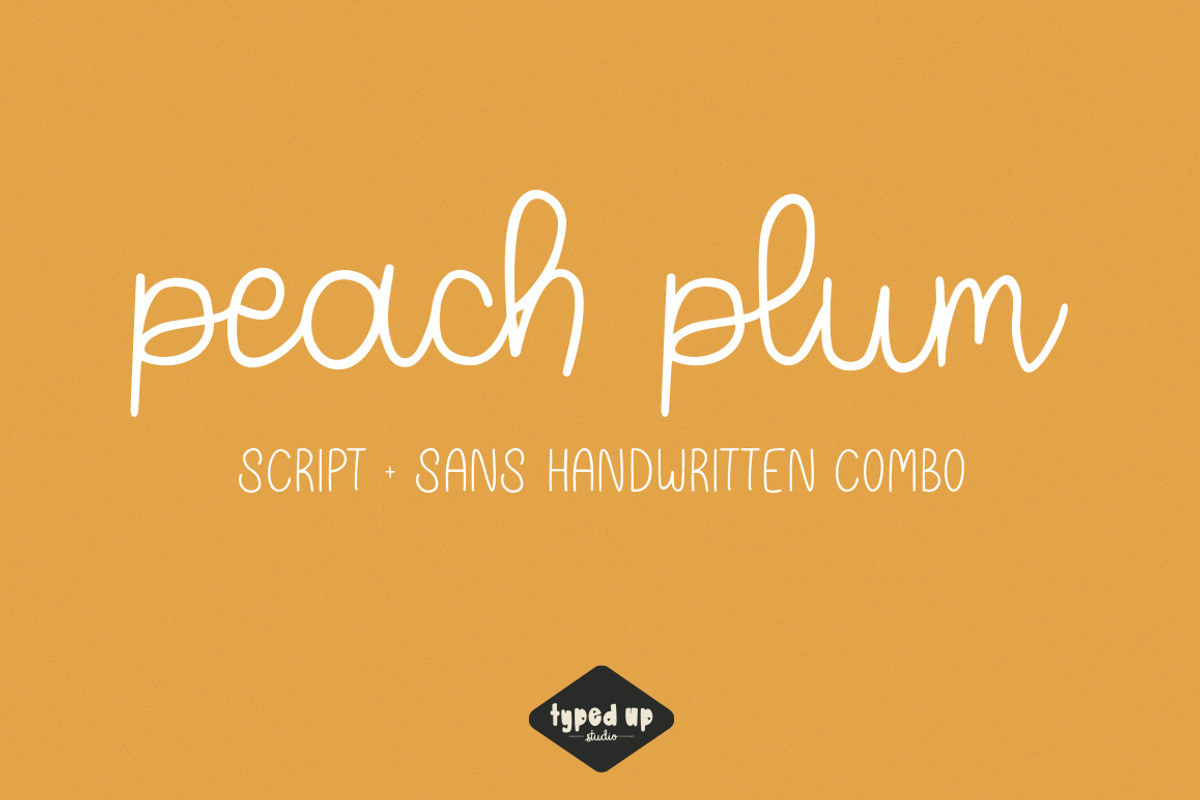 Peach Plum | Handwritten Script Font, a Script Font by Typed Up Studio (Photo 1 of 14)