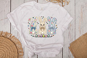 Easter Bunnies Floral Gingham Bunny, an Illustration by CraftArtStudio (Thumbnail 3 of 4)