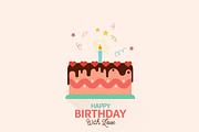 Happy Birthday illustrations, an Illustration by VectorBakery (Thumbnail 2 of 3)