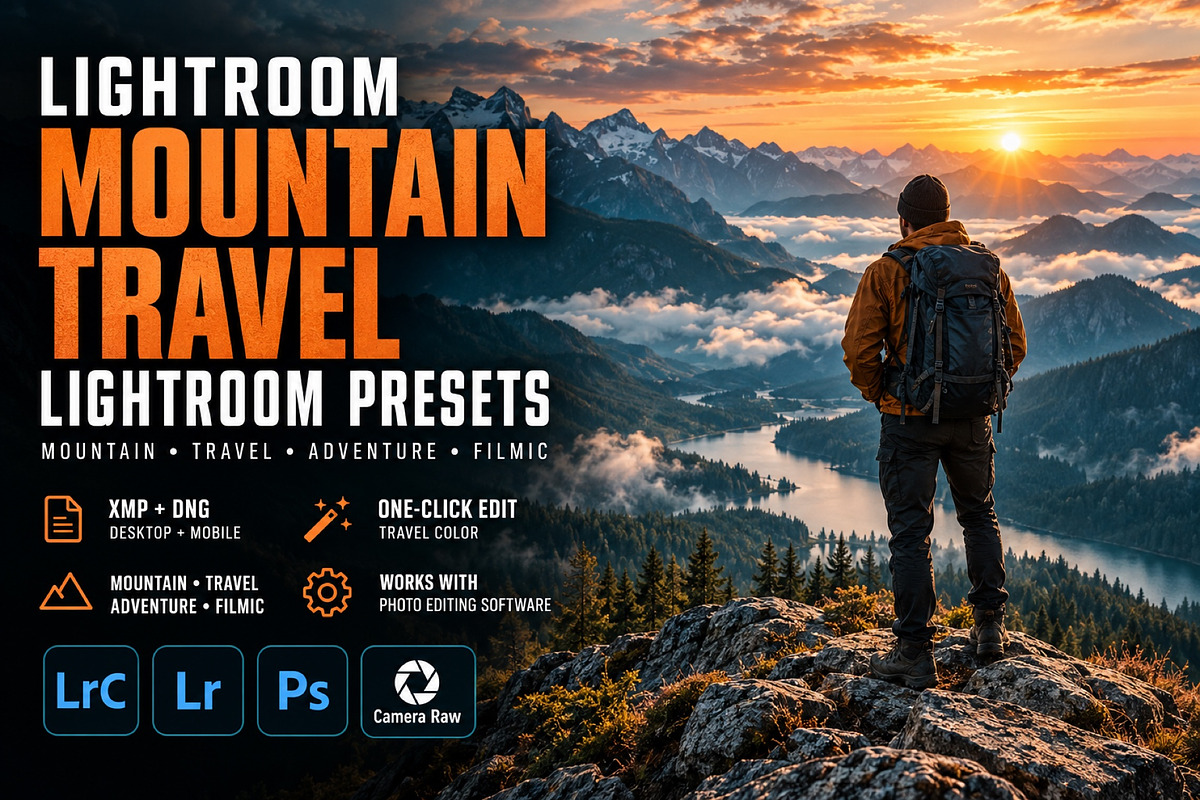 Mountain Travel Lightroom Presets, a Preset Add-On by AAA Presets (Photo 1 of 16)