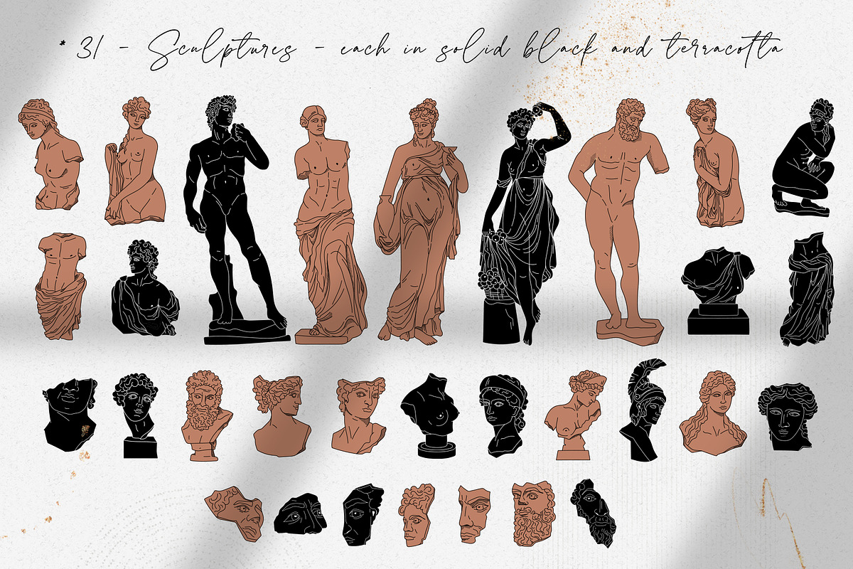 Antique greek beauty - designs kit, a Person Illustration by My Space Garden (Photo 8 of 19)