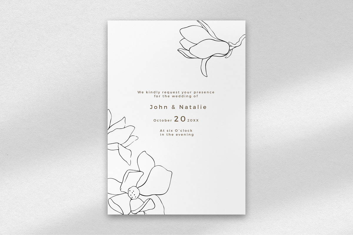 Vector Line Art Flowers Magnolia, a Decorative Illustration by MilanaDesignShop (Photo 4 of 4)