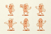 Hot Dog Cartoon Mascot Character, a Food Illustration by Vasya Kobelev (Thumbnail 2 of 6)