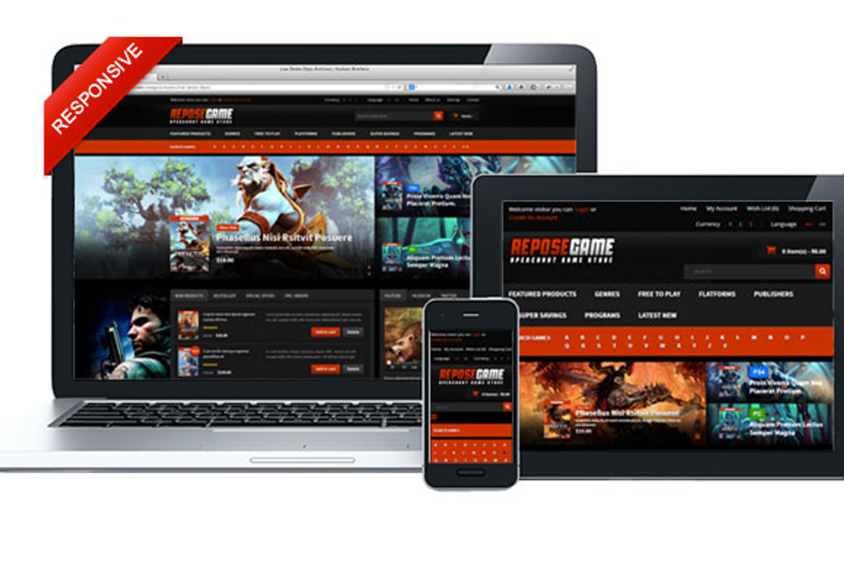 Repose - Game OpenCart Theme, a Websites & App Template by giao.trinh (Photo 3 of 5)