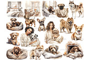 Dog Lover Clipart Pet Images Bundle, an Animal Illustration by GlamArtZhanna (Thumbnail 4 of 6)