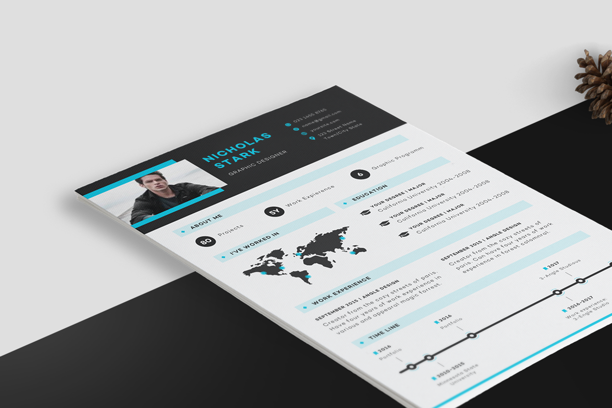 Resume/CV - Stark, a Resume Template by 3Angle (Photo 2 of 4)