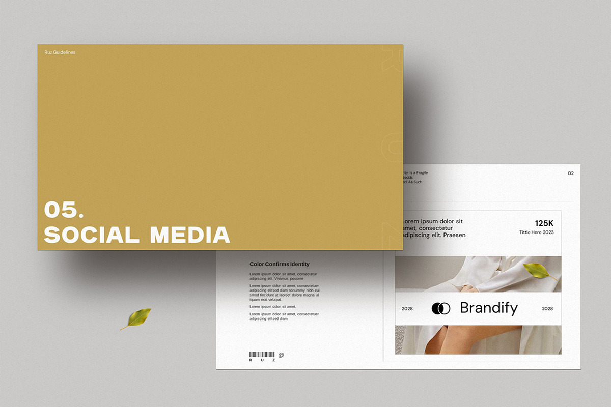 Brand Guideline PowerPoint, a Presentation Template by Dream-Lab (Photo 11 of 12)