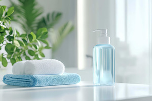 Clean and refreshing spa setup with, a Photo by Tanuart