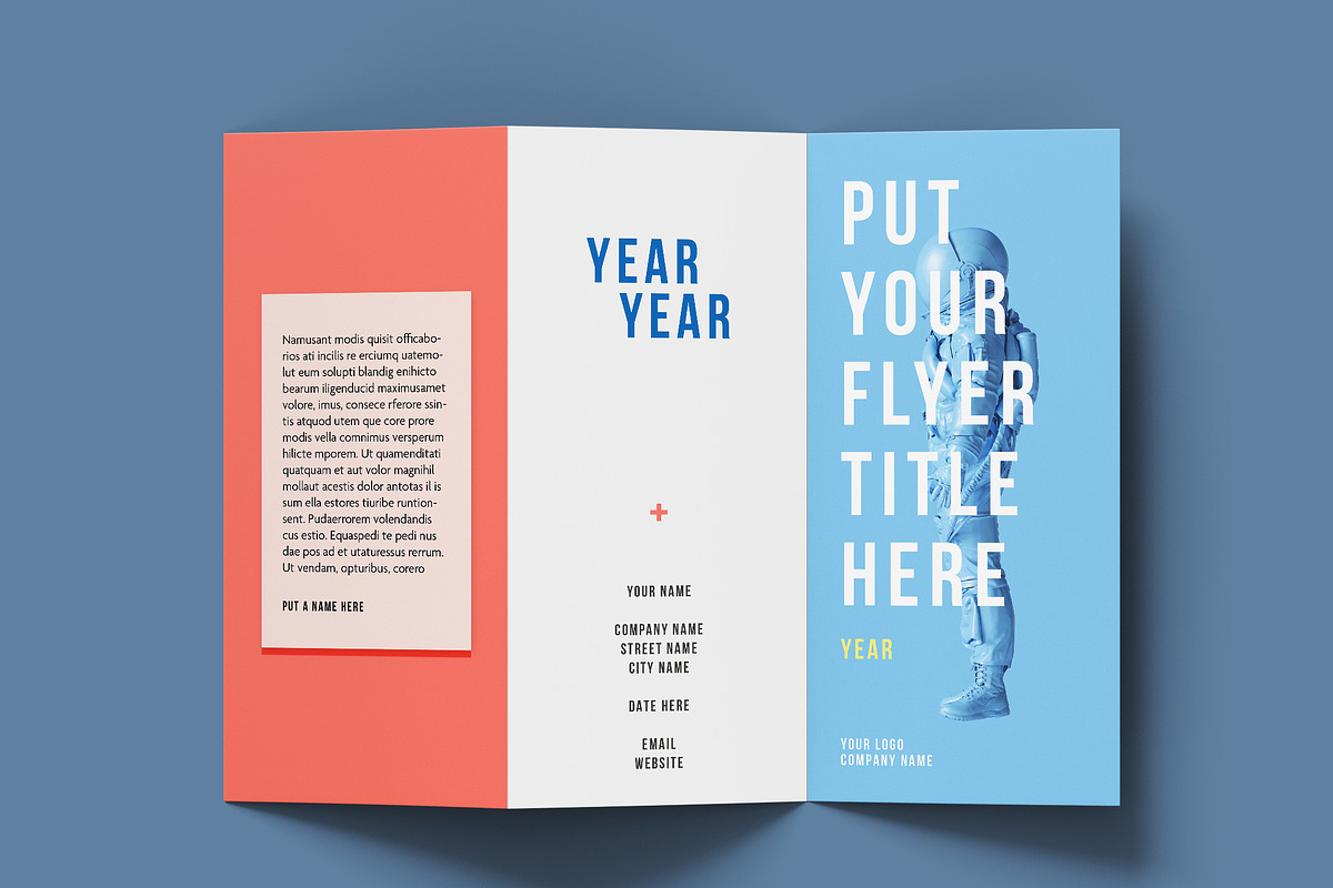 Print Trifold Flyer Layout, a Flyer Template by tomsarraipodesign
