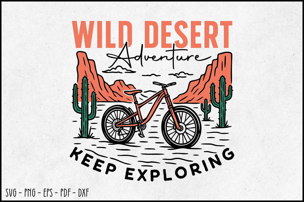 Wild Desert Adventure Bike SVG, an Object Graphic by BeeCraftR (Photo 2 of 4)