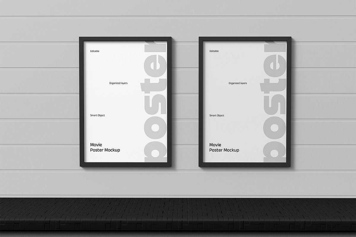 Movie Poster Mockup on Wall, a Product Mockup by graphypix (Photo 3 of 4)