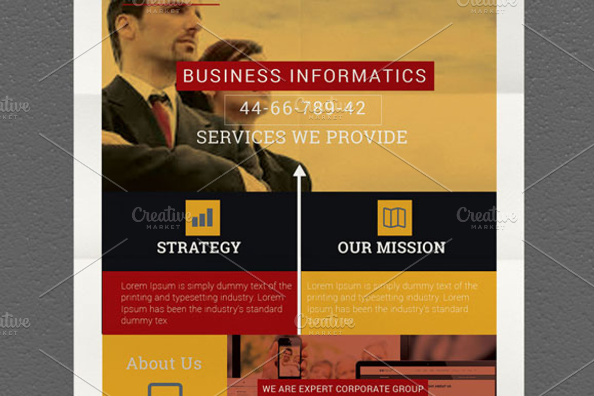 Corporate Flyer Design Template, a Flyer Template by felicidads (Photo 2 of 3)