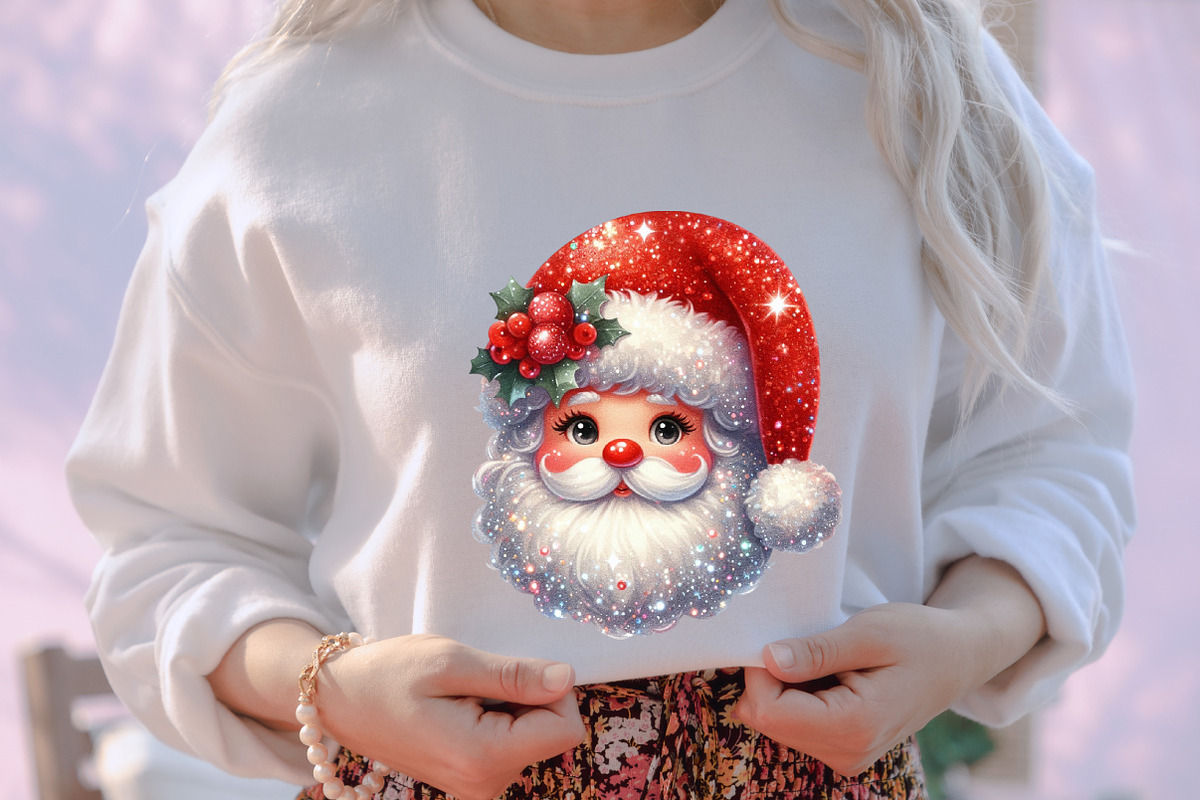 Glitter Christmas Santa Claus Waterc, an Illustration by designcity5 (Photo 5 of 5)