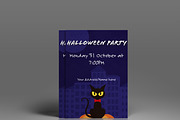 Simple Black Cat Halloween Flyer, a Flyer Template by GaiaaDesigns (Thumbnail 2 of 2)