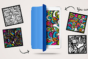 4 Zentangle inspired pattern set., a Pattern Graphic by redstudio (Thumbnail 2 of 5)