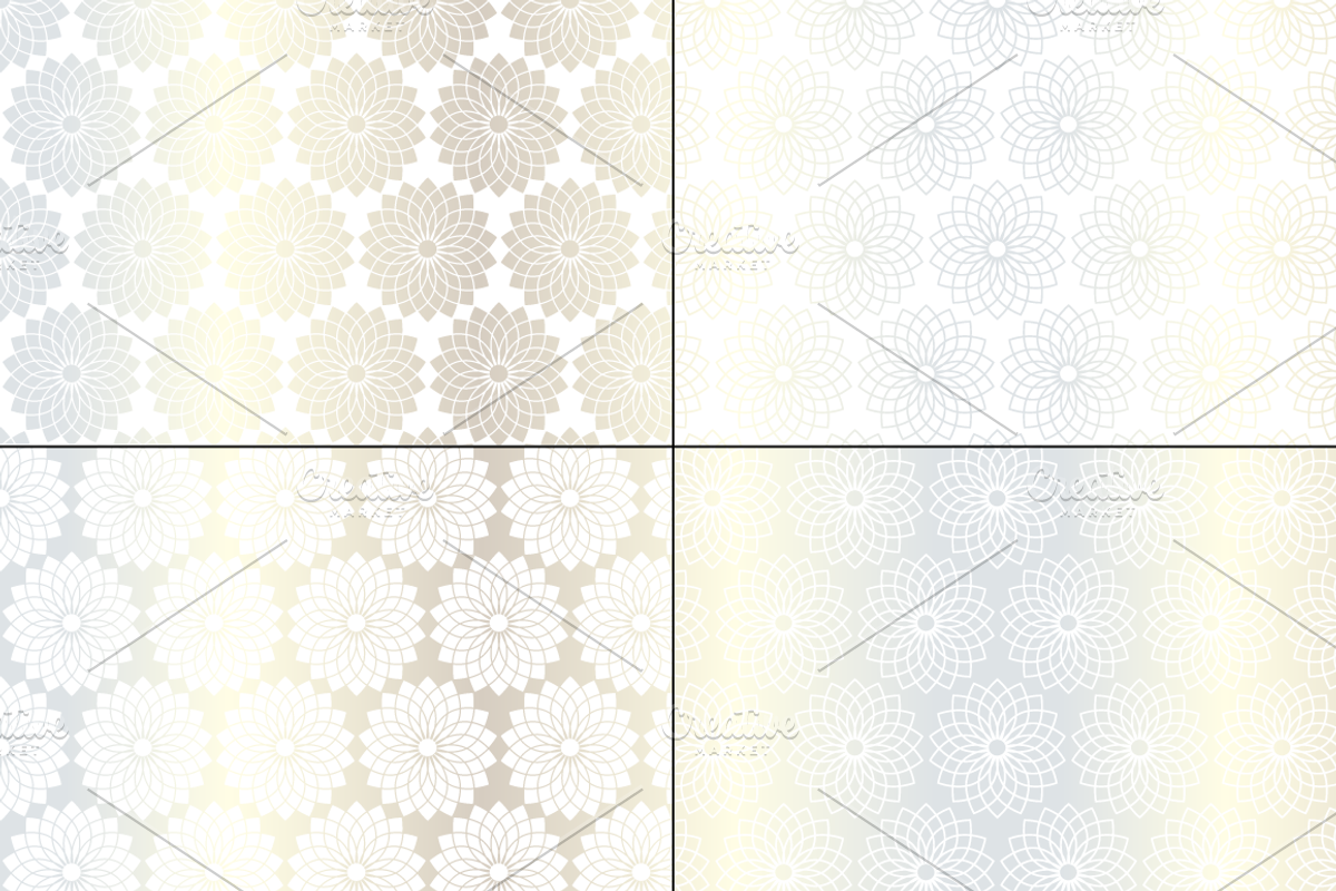 Seamless Silver Geometric Patterns, a Pattern Graphic by Melissa Held Designs (Photo 8 of 8)