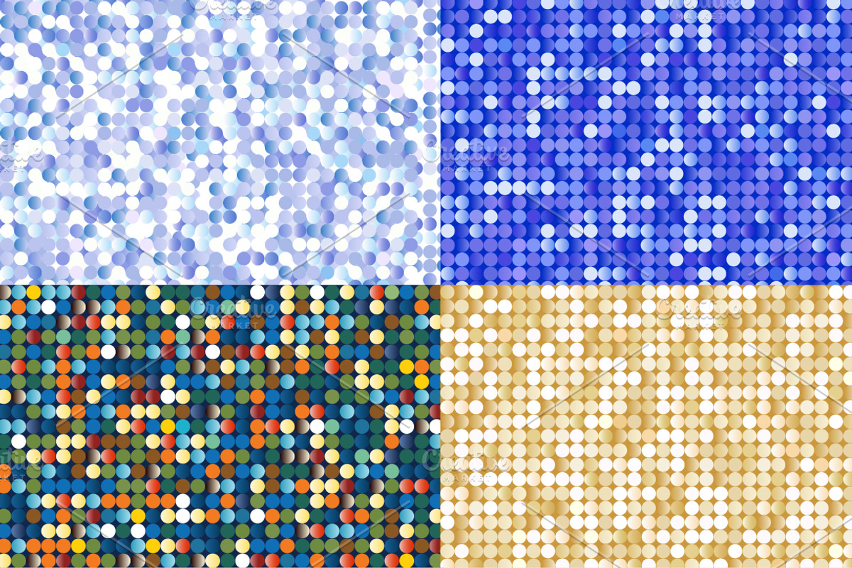 Seamless sequins backgrounds, a Pattern Graphic by Olga Proz (Photo 2 of 3)