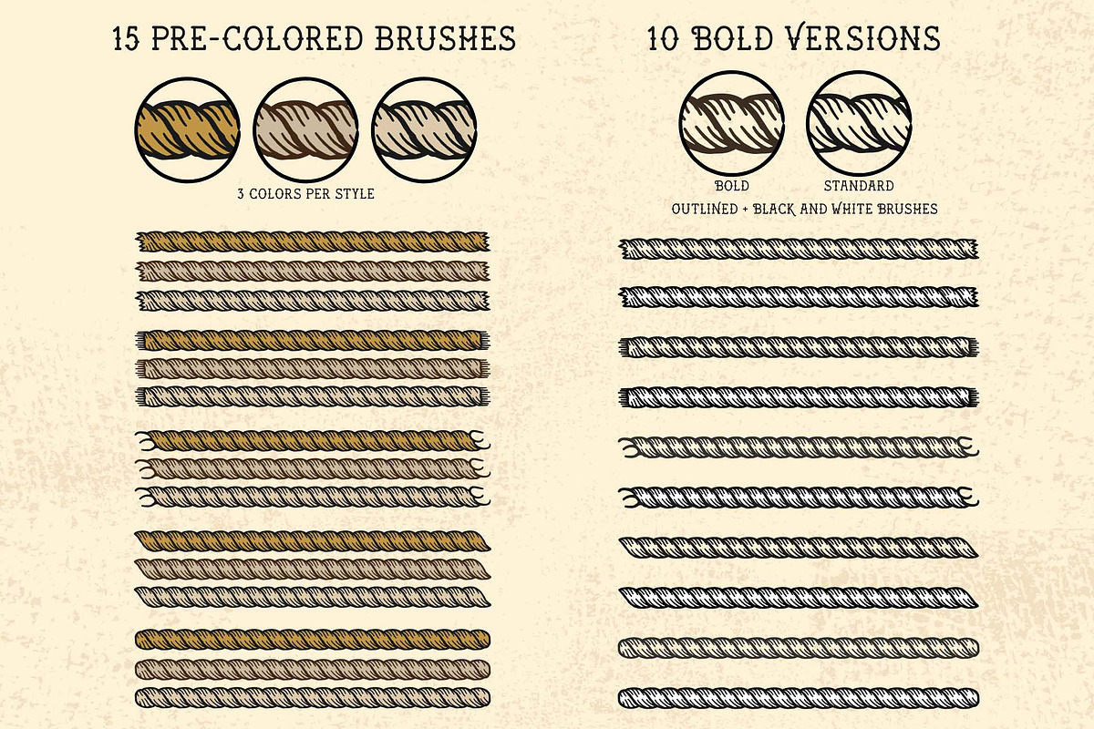 Sailor Mate's Rope Brushes V, a Brush Add-On by BAD TASTE (Photo 3 of 6)