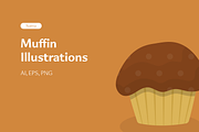 Muffin Illustrations, an Illustration by naima.design (Thumbnail 2 of 5)