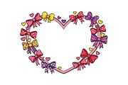 Valentine Heart Frame Bow Collection, a Person Illustration by Designer_Momina (Thumbnail 9 of 17)