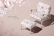 Pink Watercolor Peonies Pattern, a Pattern Graphic by Lisima (Thumbnail 3 of 16)