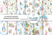 Peter Rabbit Seamless Patterns, a Pattern Graphic by SvetaArtStore (Thumbnail 1 of 7)