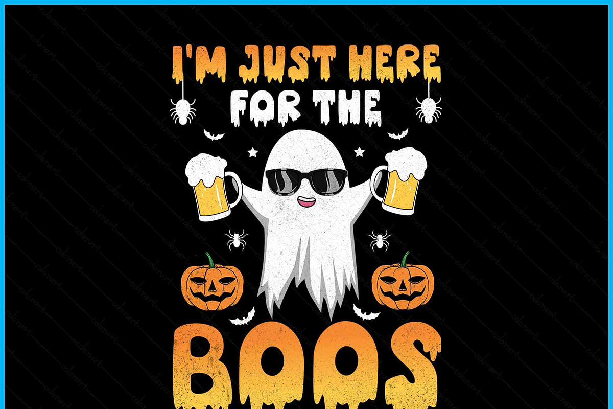 Just Here For The Boos Halloween SVG, an Object Graphic by Creativeusart (Photo 2 of 4)