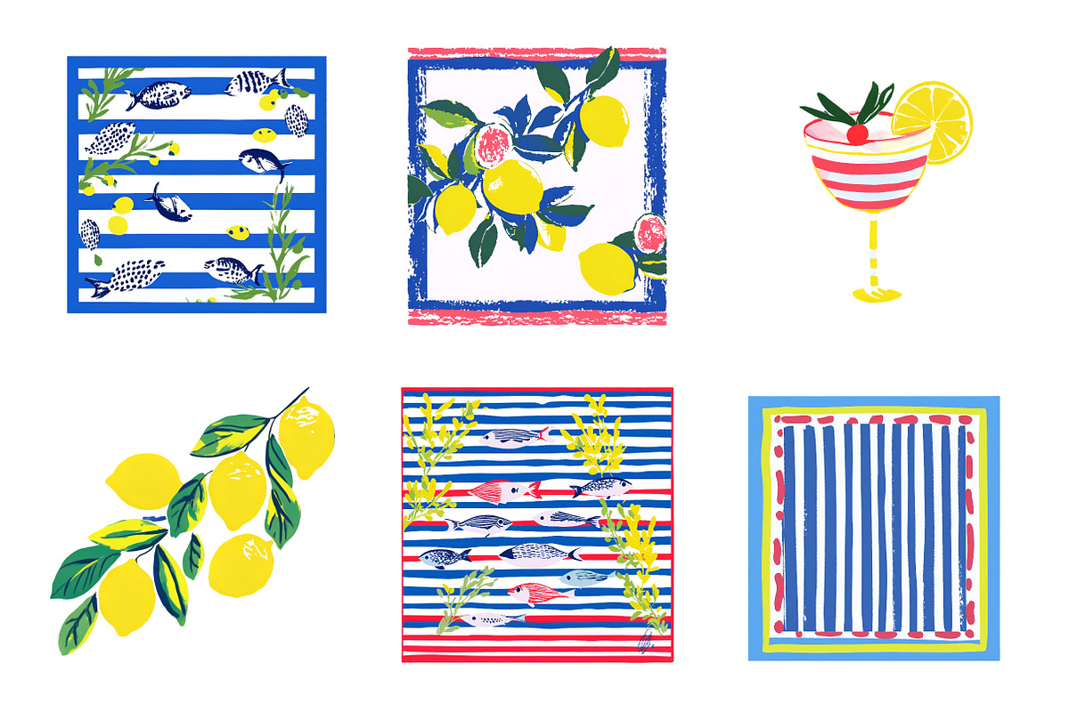 Summer Frame Coastal Clipart, an Illustration by SinaCreation (Photo 3 of 8)