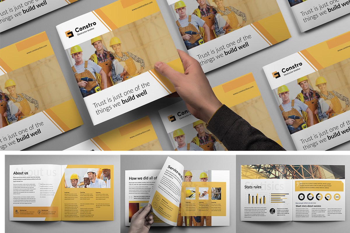 Construction Brochures Bundle, a Brochure Template by Print design (Photo 5 of 5)