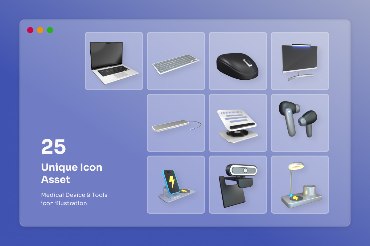 3D Icon Pack – Modern Office Tech Se, an Icon by twinstd (Photo 5 of 6)