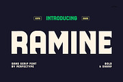 Ramine Modern Futuristic Sans Serif, a Sans Serif Font by Perfectype (Thumbnail 1 of 7)