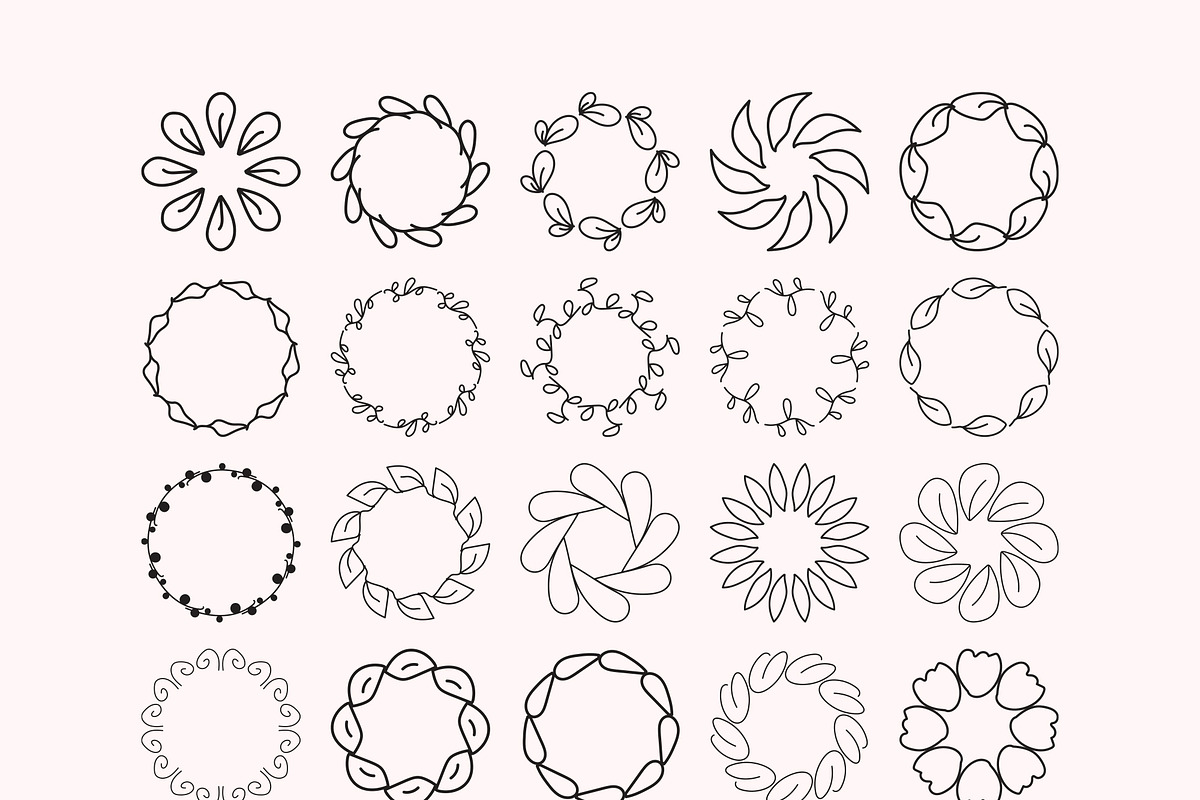 Hand Drawn Round Leaves SVGs, a Decorative Illustration by M9 Design (Photo 10 of 10)