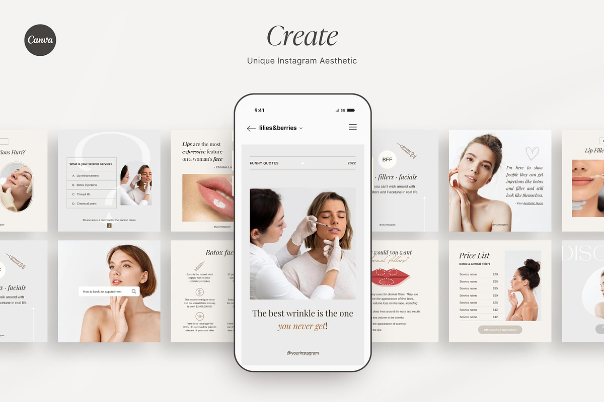 Nurse Injector Instagram templates, a Social Media Template by ...