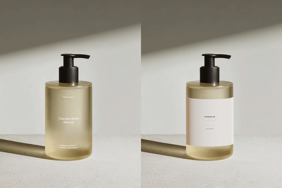 14 Cosmetic Bottle Mockup Bundle, a Packaging Mockup by Digital Asset Co (Photo 12 of 15)