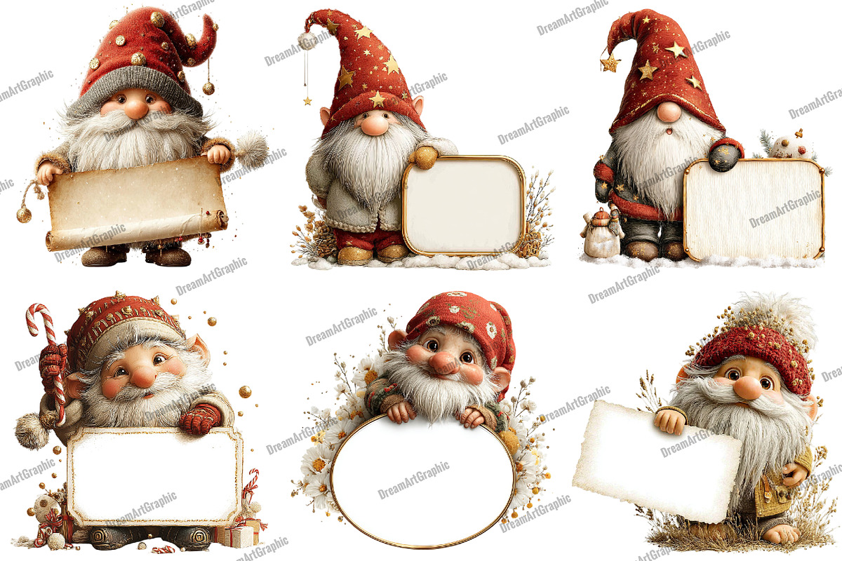 Christmas Gnome Poster Template, an Illustration by DreamArtGraphic (Photo 4 of 4)