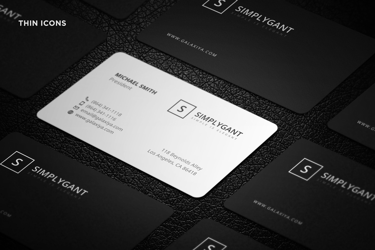 Simple Professional Business Cards, a Stationery Template by Galaxiya (Photo 10 of 13)