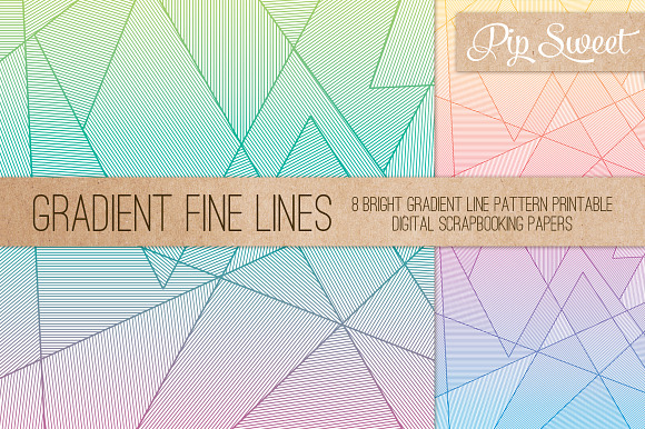 Gradient Fine Lines 8 Patterns