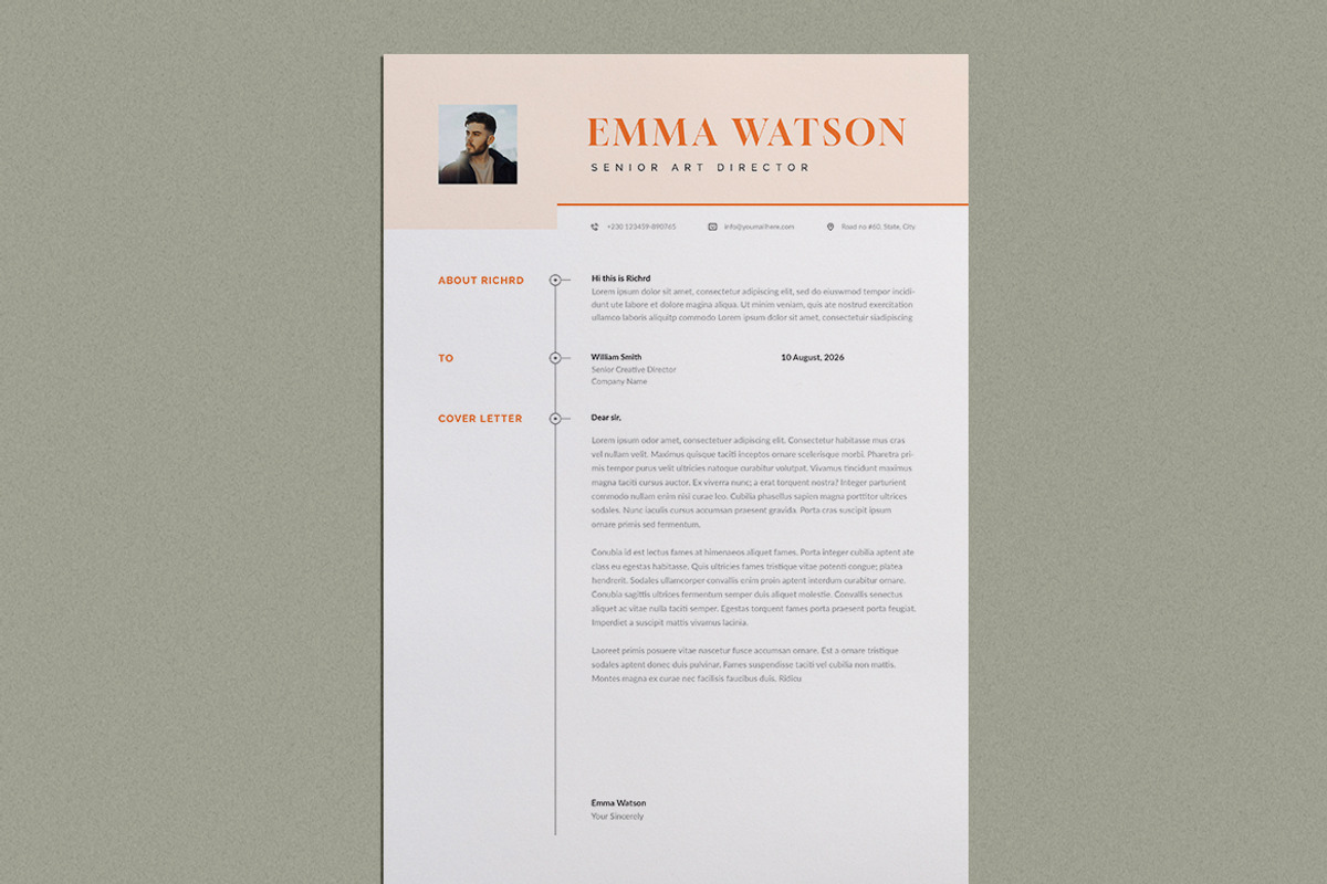Minimal Resume/CV Template | Word, a Resume Template by HiveArts (Photo 4 of 4)