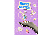 Happy Easter modern collage poster, a Seasonal Illustration by Vector_Up (Thumbnail 1 of 6)