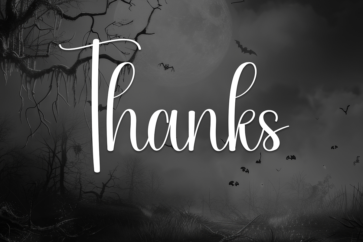 Spooky | Script Font, a Handwritten Font by Scratchones (Photo 9 of 9)